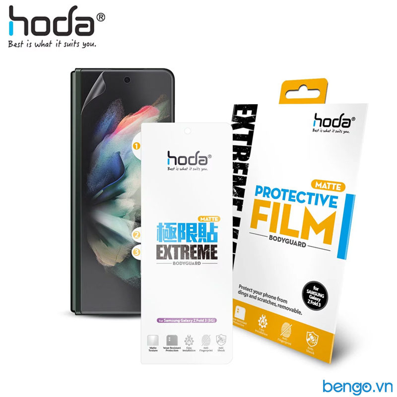 Bộ dán HODA 3 in 1 cho Samsung Galaxy Z Fold 3 5G chống vân tay