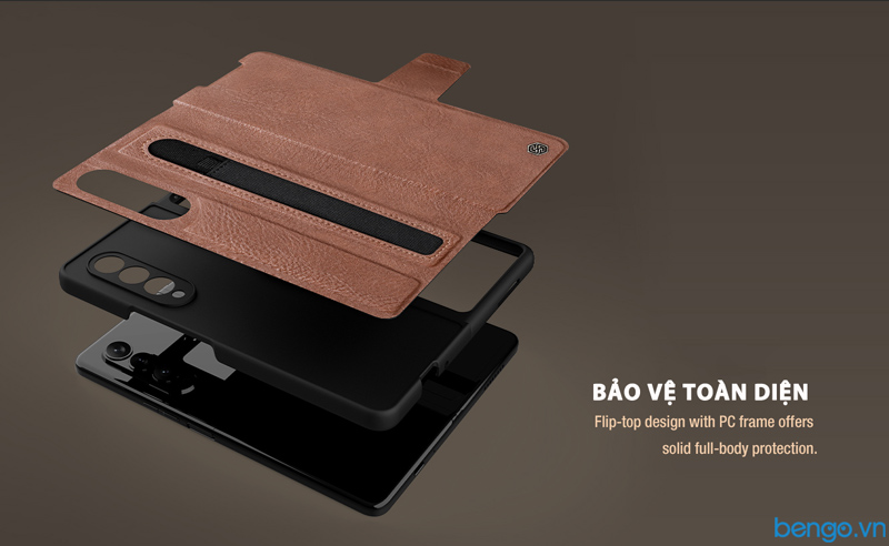 Bao da Samsung Galaxy Z Fold 3 NILLKIN Aoge Leather