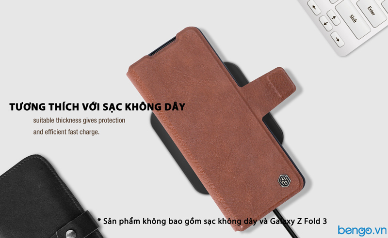 Bao da Samsung Galaxy Z Fold 3 NILLKIN Aoge Leather