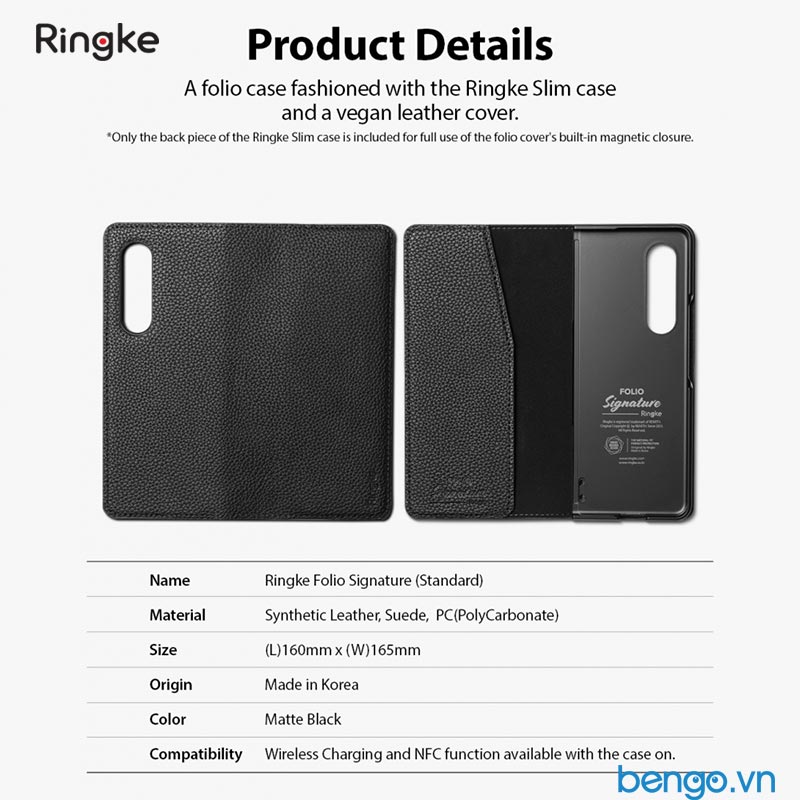 Bao da Samsung Galaxy Z Fold3 Ringke Folio Signature
