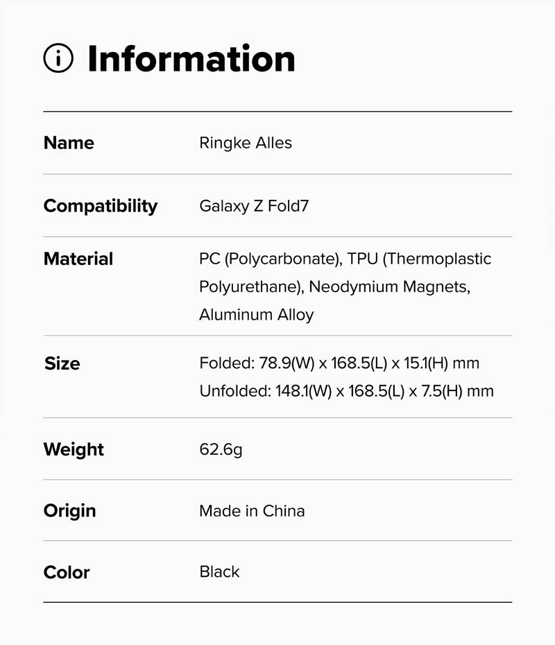 Ốp lưng Samsung Galaxy Z Fold 7 Ringke Alles
