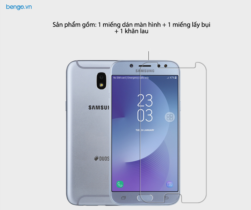 Dán màn hình Samsung Galaxy J7 Pro NILLKIN Crystal Dán màn hình Samsung Galaxy J7 Pro NILLKIN Crystal