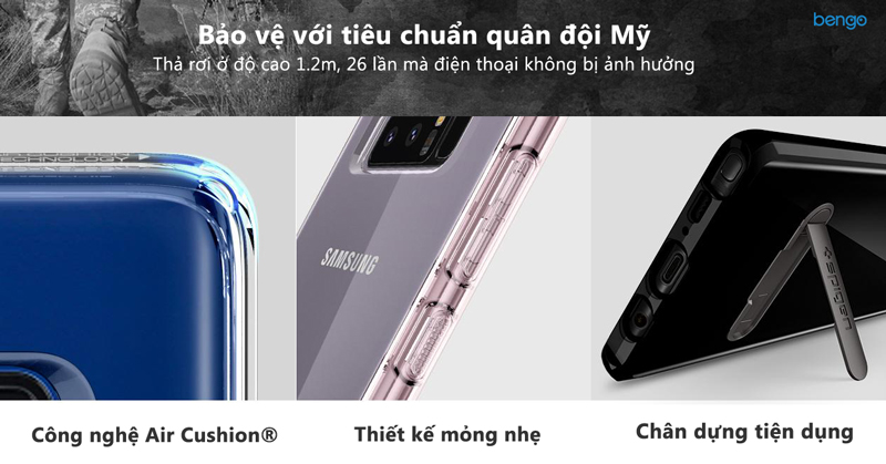 Ốp lưng Samsung Galaxy Note 8 SPIGEN Ultra Hybrid S Ốp lưng Samsung Galaxy Note 8 SPIGEN Ultra Hybrid S