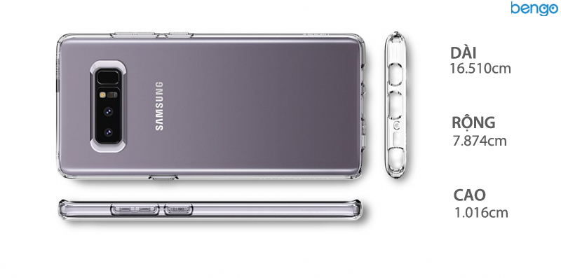 Ốp lưng Samsung Galaxy Note 8 SPIGEN Liquid Crystal Shine