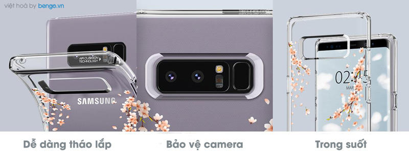 Samsung Galaxy Note 8 Spigen Liquid Crystal Blossom Samsung Galaxy Note 8 Spigen Liquid Crystal Blossom