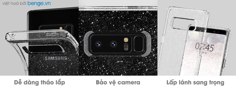 Ốp lưng Samsung Galaxy Note 8 Spigen Liquid Crystal Glitter Ốp lưng Samsung Galaxy Note 8 Spigen Liquid Crystal Glitter