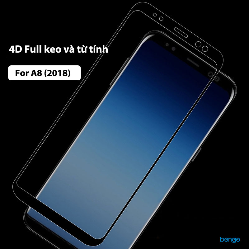 Dán cường lực Samsung Galaxy A8 (2018) 4D Full keo và từ tính