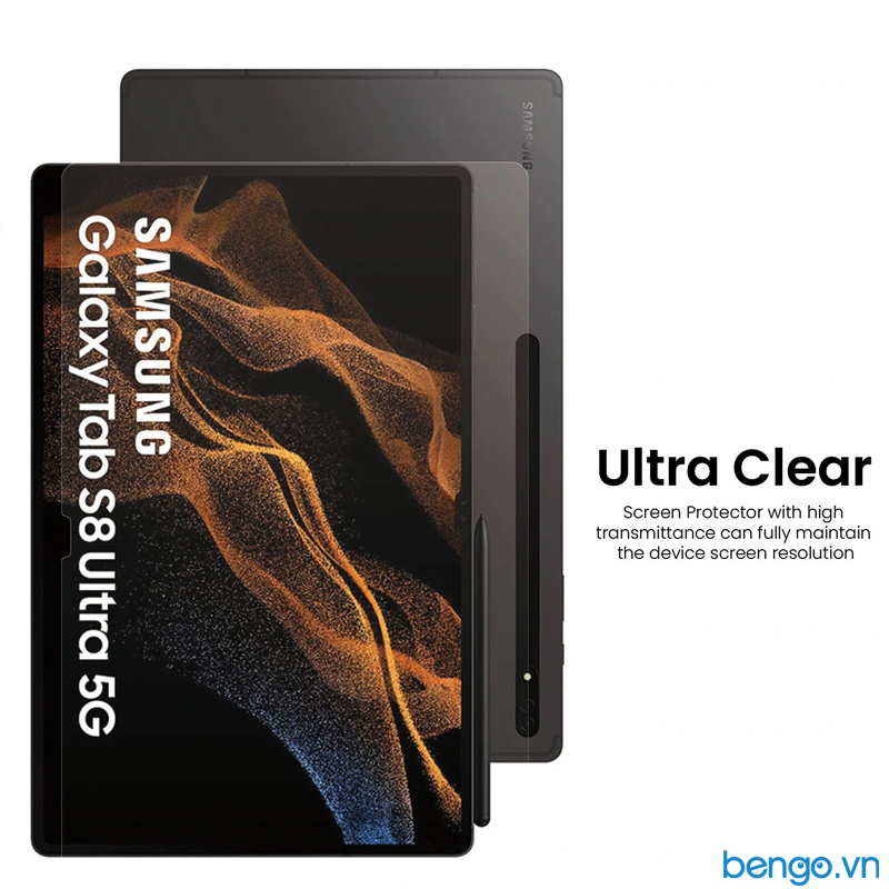 Dán cường lực Samsung Galaxy Tab S8 Ultra ZEELOT PureShield 2.5D Clear