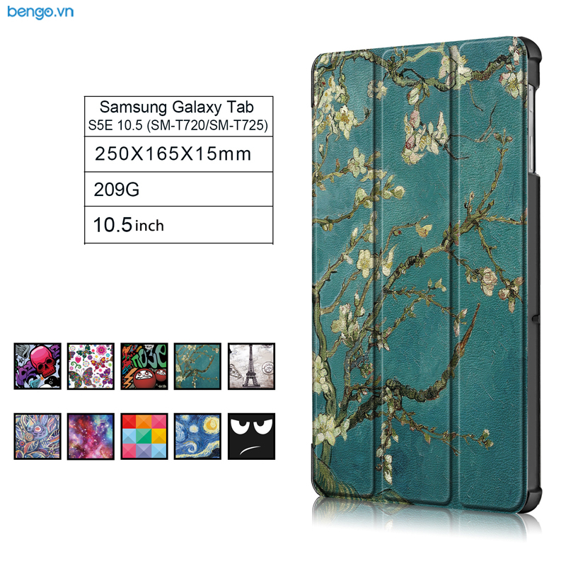 Bao da Samsung Galaxy Tab S5e 10.5 T720/T725 Họa tiết hoa văn