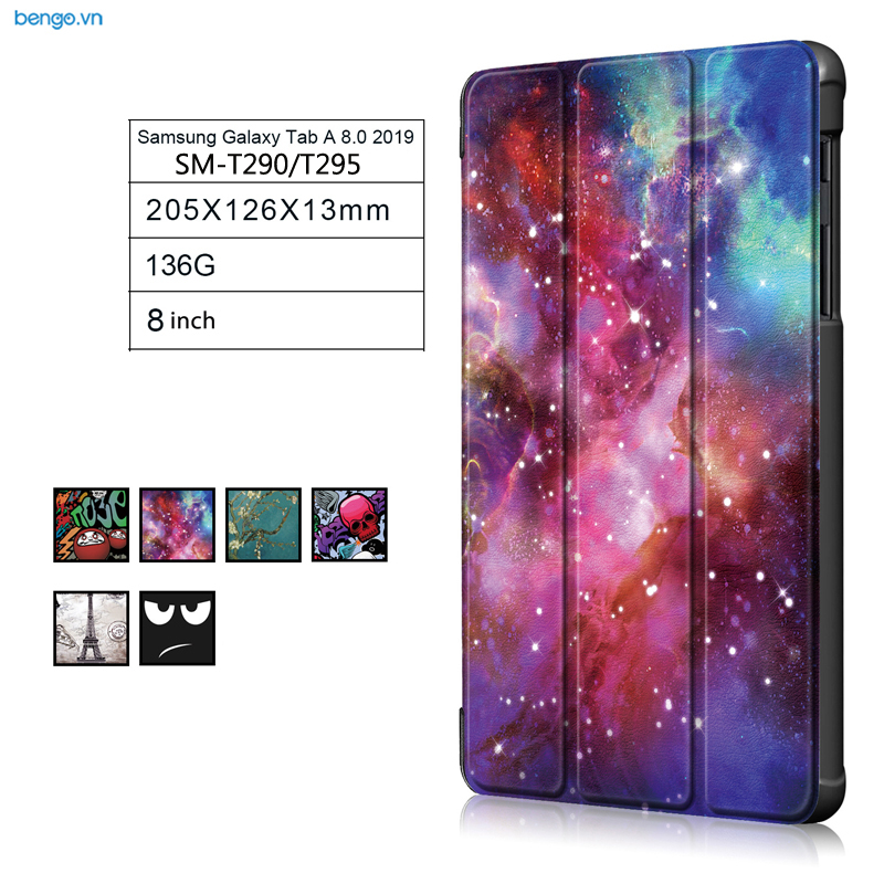 Bao da Samsung Galaxy Tab A 8.0 2019 - SM-T290/T295 họa tiết hoa văn