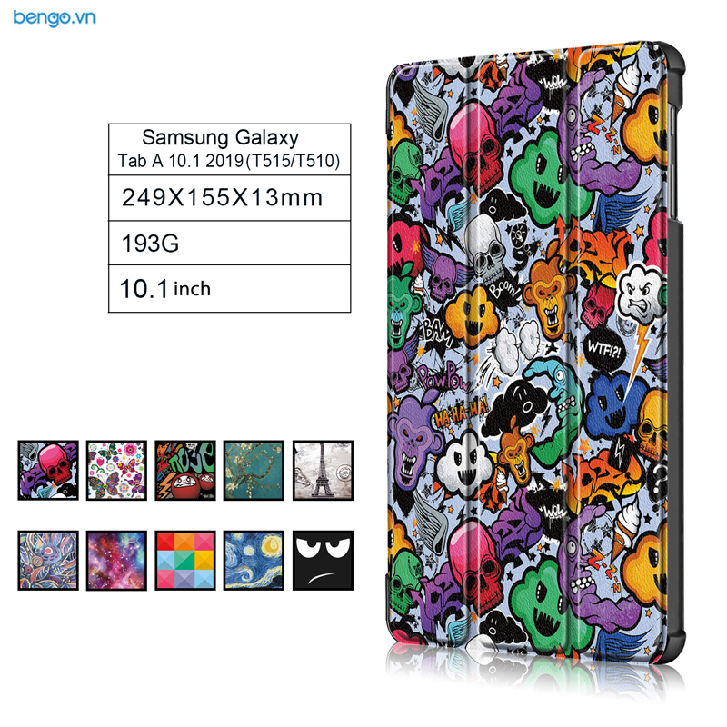 Bao da Samsung Galaxy Tab A 10.1 2019 T510/T515 họa tiết hoa văn