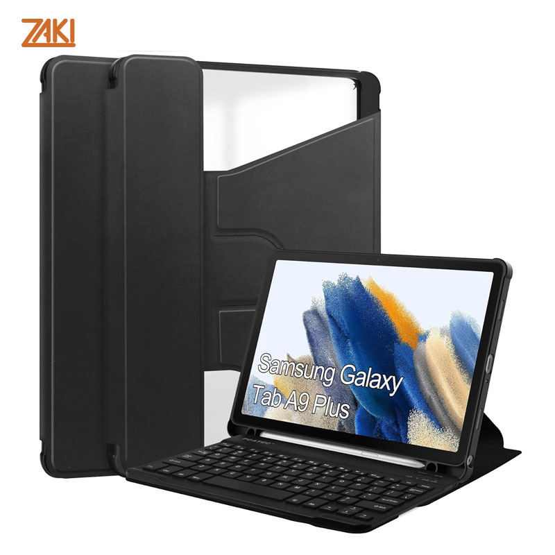 Galaxy Tab A9 Plus Zaki SlimFit Clear Rotate Keyboard