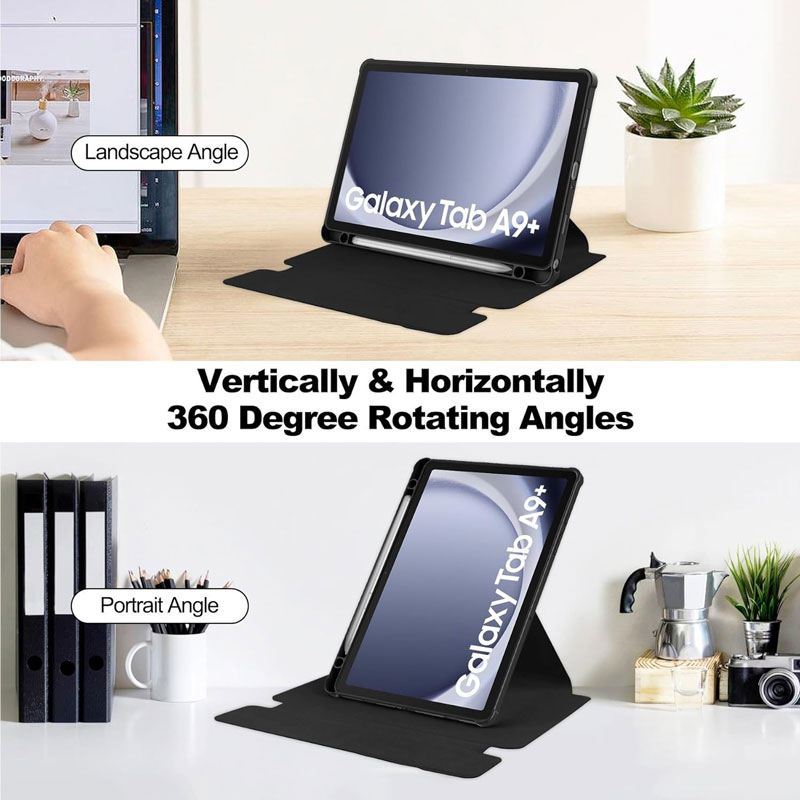 Galaxy Tab A9 Plus Zaki SlimFit Clear Rotate Keyboard