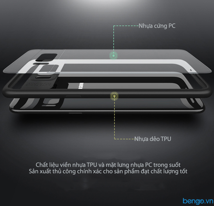 Ốp lưng Samsung Galaxy S8 Plus IPAKY trong suốt viền nhựa dẻo Ốp lưng Samsung Galaxy S8 Plus IPAKY trong suốt viền nhựa dẻo