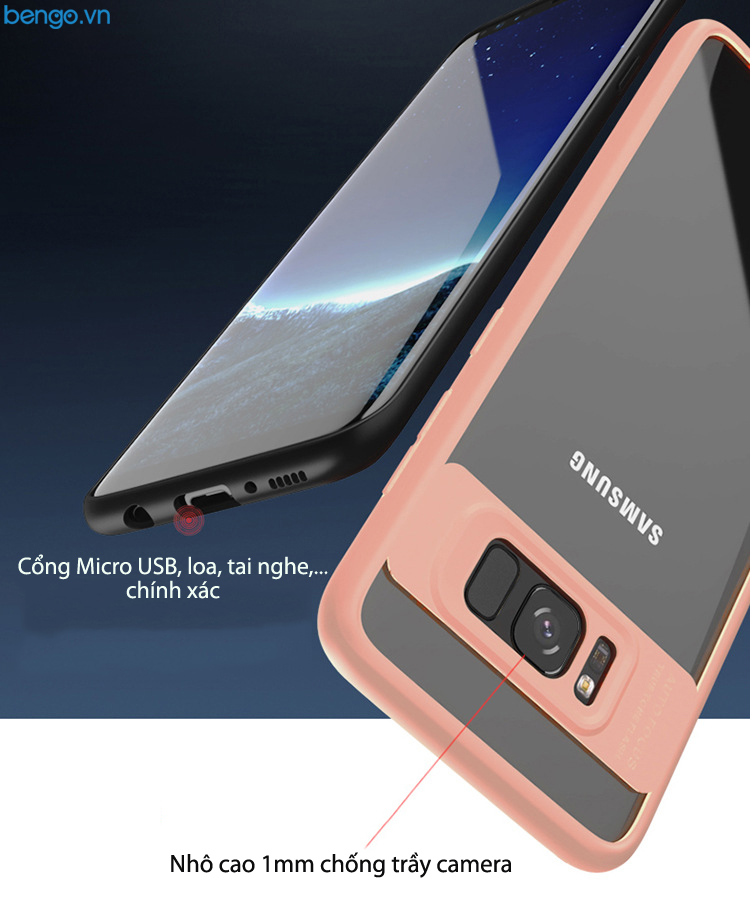 Ốp lưng Samsung Galaxy S8 Plus IPAKY trong suốt viền nhựa dẻo Ốp lưng Samsung Galaxy S8 Plus IPAKY trong suốt viền nhựa dẻo