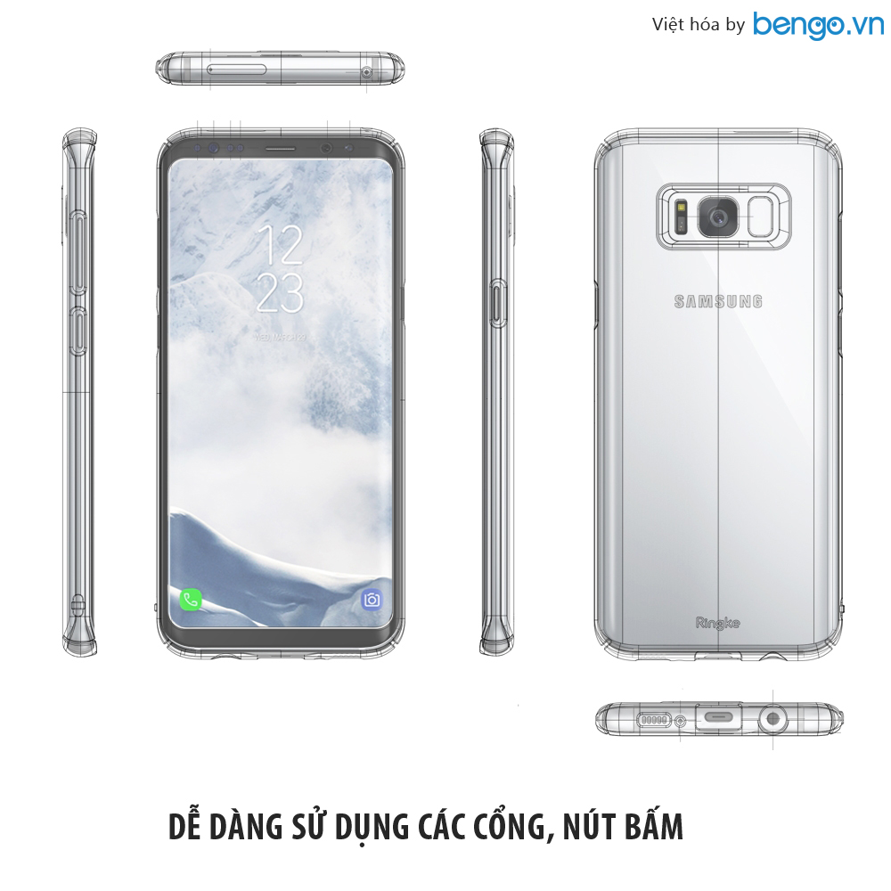 Ốp lưng Samsung Galaxy S8 Ringke Slim