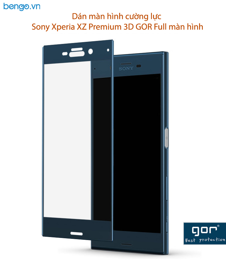 Dán màn hình cường lực Sony Xperia XZ Premium 3D GOR Full màn hình