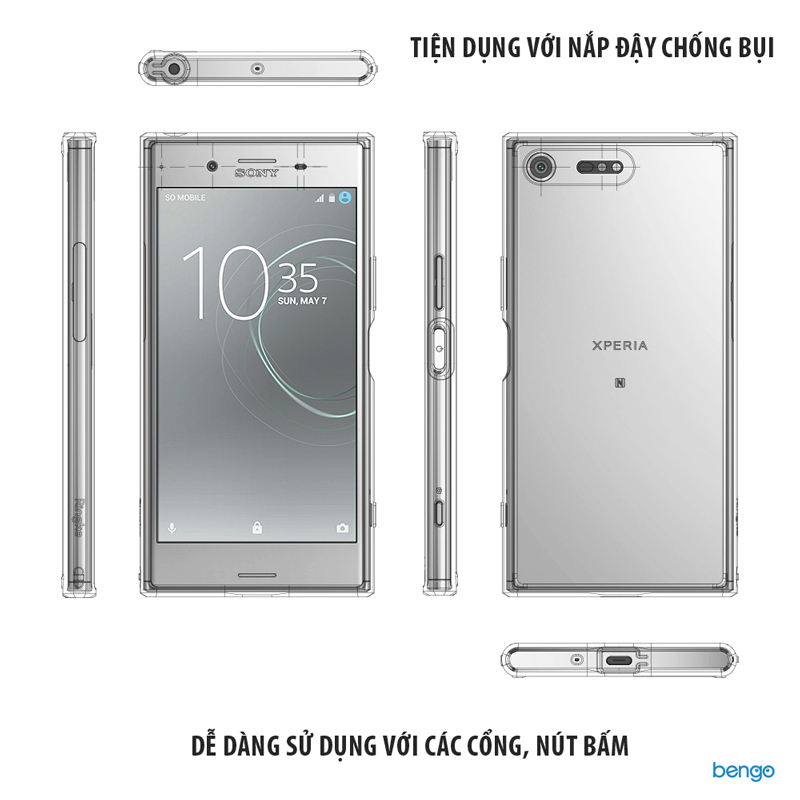 Ốp lưng Sony Xperia XZ Premium RINGKE Fusion Ốp lưng Sony Xperia XZ Premium RINGKE Fusion