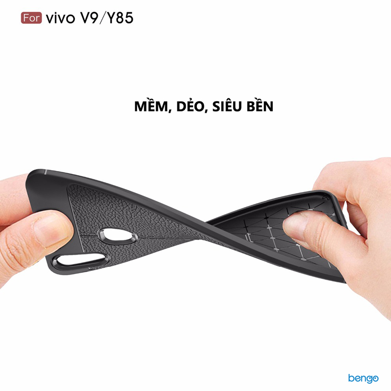 Ốp lưng Vivo V9 họa tiết giả da siêu bền