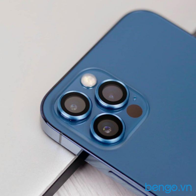 Dán cường lực bảo vệ camera iPhone 12 Pro Max Kuzoom viền màu