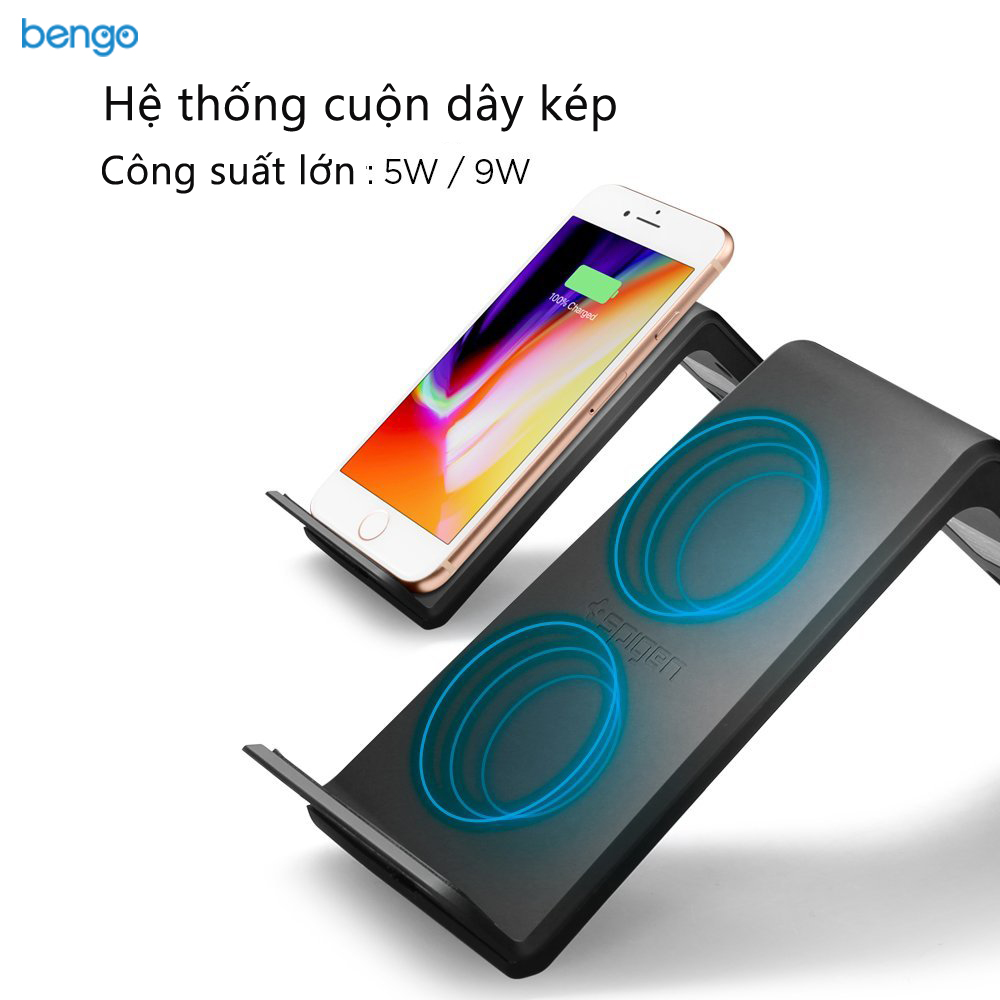 đế sạc nhanh không dây spigen (F303W Wireless Fast Charger) đế sạc nhanh không dây spigen (F303W Wireless Fast Charger)
