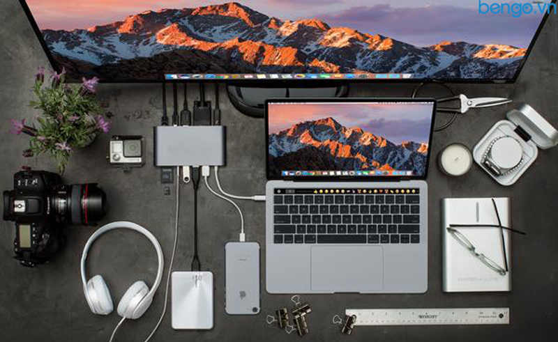 Cổng chuyển Hyperdrive Ultimate USB-C Hub for MacBook pro, PC & Devices Cổng chuyển Hyperdrive Ultimate USB-C Hub for MacBook pro, PC & Devices