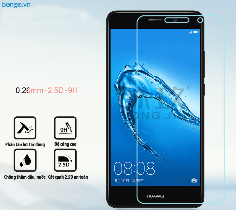 Dán màn hình cường lực Huawei Y7 Prime 9H Pro