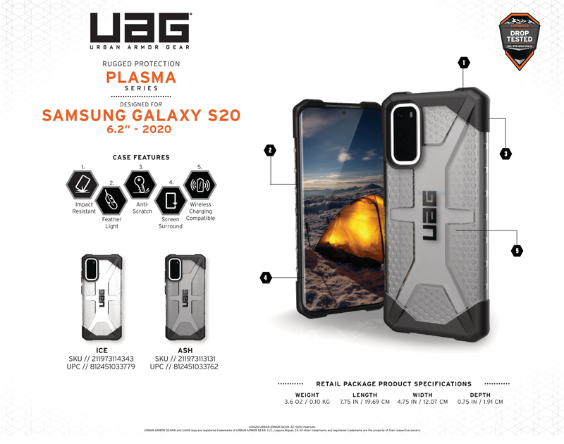 Ốp lưng Samsung Galaxy S20 UAG Plasma