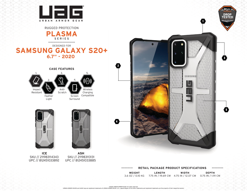 Ốp lưng Samsung Galaxy S20 Plus UAG Plasma