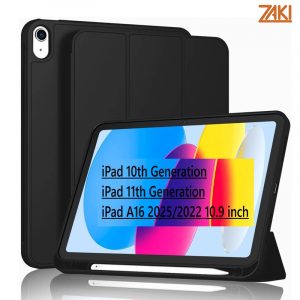 Bao da iPad A16 Gen 11th Zaki Basic Cover có ngăn đựng bút