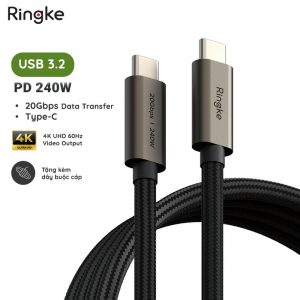 Cáp sạc nhanh 240W RINGKE USB-3.2 Gen 2X2 USB-C Cable