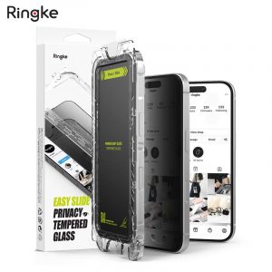 [Combo 2] Dán cường lực chống nhìn trộm iPhone 16 Pro Max RINGKE Easy Slide Privacy Tempered Glass