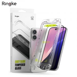 [Combo 2] Dán cường lực iPhone 16 Plus / iPhone 15 Plus RINGKE Easy Slide Tempered Glass