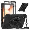 For Samsung Galaxy Tab A11 8.7 Inch 2025 SM-X130 / SM-X133 / SM-X135 Silicone and Plastic Combo Rugged case with Shoulder Strap