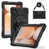 For Samsung Galaxy Tab A11 8.7 Inch 2025 SM-X130 / SM-X133 / SM-X135 Silicone and Plastic Combo Rugged case with Shoulder Strap