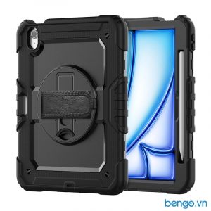 Ốp lưng iPad Air 6 13″ M3/M2 ZAKI SZC chống sốc có dây đeo và dán màn hình