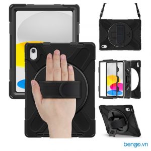 Ốp chống sốc iPad A16 11" 11th/10.9" Gen 10th Zaki JGX có dây đeo vai và chân dựng