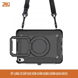 Ốp lưng iPad 11" Gen 11th/10.9" Gen 10th Zaki NON series chống sốc có chân dựng kiêm quai xách