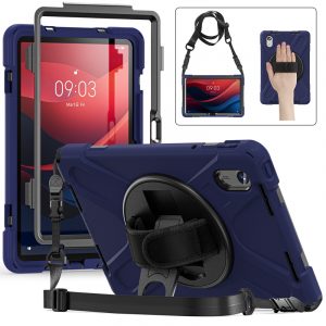 Ốp lưng Lenovo Tab M11 (TB-330FU/TB-330XU) Zaki JGX chống sốc có chân dựng và dây đeo - Đen