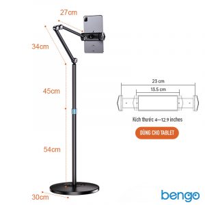 Giá đỡ iPad để sàn livestream, giải trí, chụp ảnh đa năng Zaki