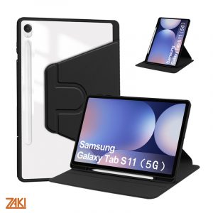 Bao da Samsung Galaxy Tab S11 (SM-X730) Zaki SlimFit Clear Rotate 360