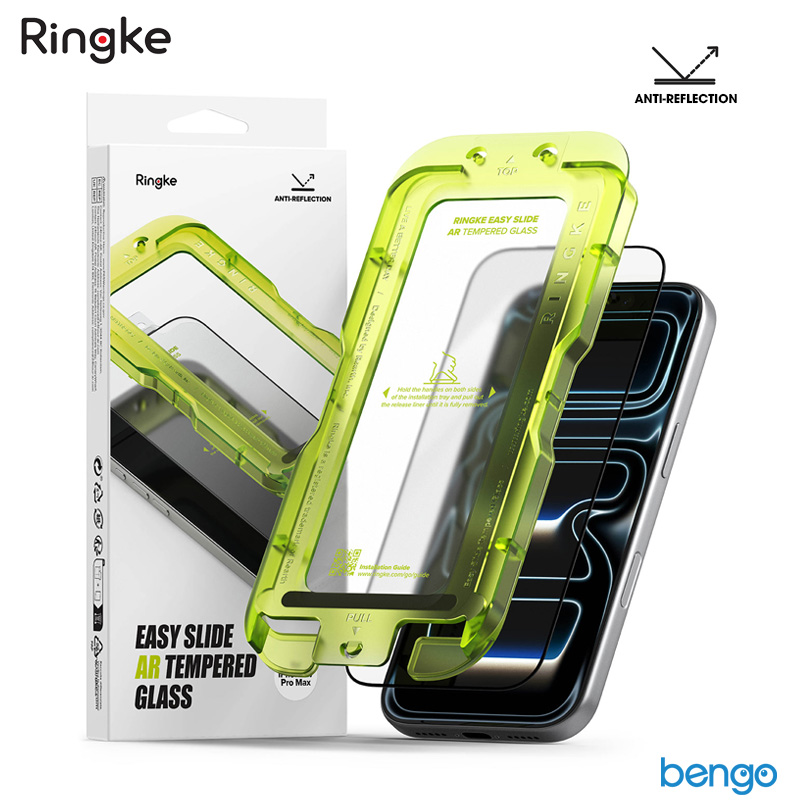 dán cường lực chống chói iphone 17 pro max ringke easy slide AR tempered glass
