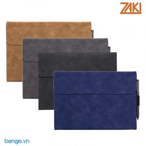 Bao da Microsoft Surface Pro 11/10/9 Zaki Leather Folio cao cấp