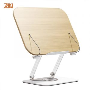 Giá để laptop/đọc sách xoay 360 bằng nhôm gỗ cao cấp Zaki - R172