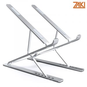 Giá đỡ Laptop 2 tầng Aluminum di động dùng cho Laptop 10" - 17" Zaki - ZLS001