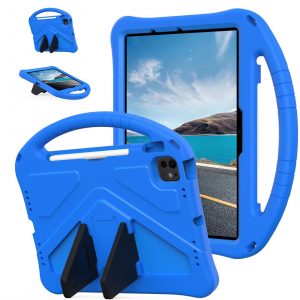 Ốp lưng iPad Pro 11 M2/M1/Air 11/A16 ZAKI EVA siêu nhẹ có quai xách và chân dựng - Blue+Black